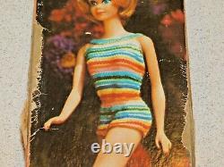 Barbie VINTAGE Ash Blonde BEND LEG MIDGE Doll withBOX