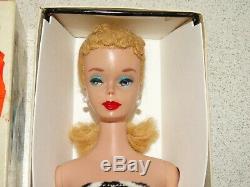 Barbie VINTAGE Blonde 1960 #4 PONYTAIL BARBIE Doll withBOX