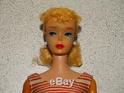 Barbie VINTAGE Blonde 1961 #5 PONYTAIL BARBIE Doll withFACTORY HAIR SET