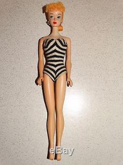 Barbie VINTAGE Blonde #3 PONYTAIL BARBIE Doll withHTF BLUE EYESHADOW