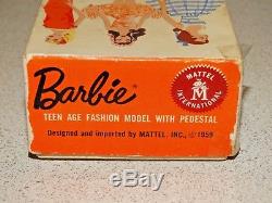 Barbie VINTAGE Blonde #4 PONYTAIL BARBIE Doll withFactory Bun & BOX