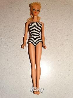 Barbie VINTAGE Blonde #4 PONYTAIL BARBIE Doll withORIGINAL TOP KNOT