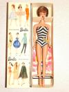 Barbie Vintage Brownette 1961 Bubblecut Barbie Doll Withbox Reverse Rooting