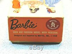 Barbie VINTAGE Brunette #4 PONYTAIL BARBIE Doll withBox