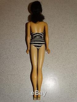 Barbie VINTAGE Brunette GHOSTLY WHITE #3 PONYTAIL BARBIE Doll withBROWN SHADOW