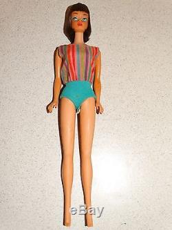 Barbie VINTAGE Brunette LONG HAIR Bend Leg AMERICAN GIRL BARBIE Doll