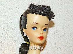 Barbie VINTAGE Brunette PALE #3 PONYTAIL BARBIE Doll withBrown Eye Shadow