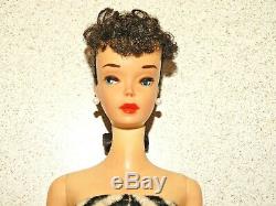 Barbie VINTAGE Brunette PALE #3 PONYTAIL BARBIE Doll withBrown Eyeshadow