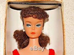 Barbie VINTAGE Brunette PONYTAIL BARBIE Doll withBOX