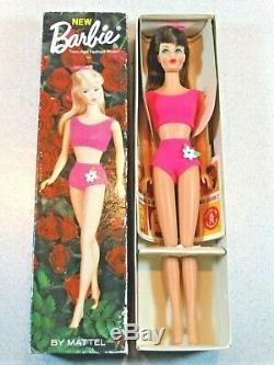 Barbie VINTAGE Brunette STANDARD BARBIE Doll withBox