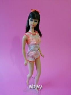 Barbie tnt twist n turn blue eyeliner brunette rare doll htf