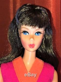 Beautiful Brunette Vintage Barbie Twist N Turn TNT in Fringe Benefits Outfit