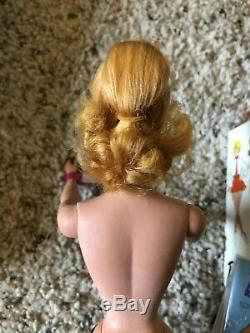 Beautiful Vintage Barbie #4 Blonde Ponytail NM withOriginal Box+Accessories