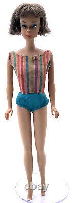 Beautiful Vintage Brunette American Girl Barbie Doll Original Swimsuit