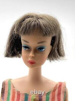 Beautiful Vintage Brunette American Girl Barbie Doll Original Swimsuit