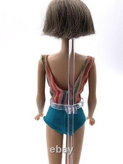 Beautiful Vintage Brunette American Girl Barbie Doll Original Swimsuit