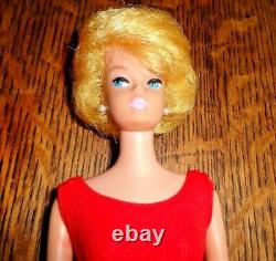 Beautiful Vintage Platinum Bubblecut Barbie withHuge Pink Lips in Orig Box! WOW