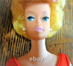 Beautiful Vintage Platinum Bubblecut Barbie withHuge Pink Lips in Orig Box! WOW