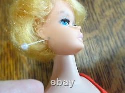 Beautiful Vintage Platinum Bubblecut Barbie withHuge Pink Lips in Orig Box! WOW