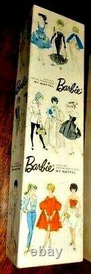 Beautiful Vintage Platinum Bubblecut Barbie withHuge Pink Lips in Orig Box! WOW