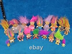 Big Vintage Lot of 18 Russ Troll Dolls