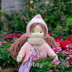 BlissfulPixie 12 Handmade Waldorf Cotton Soft Doll Knitted Sewing Birthday-Luna