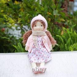 BlissfulPixie 12 Handmade Waldorf Cotton Soft Doll Knitted Sewing Birthday-Luna