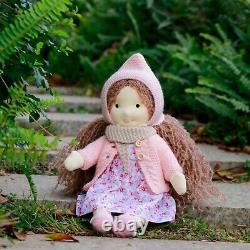 BlissfulPixie 12 Handmade Waldorf Cotton Soft Doll Knitted Sewing Birthday-Luna