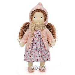 BlissfulPixie 12 Handmade Waldorf Cotton Soft Doll Knitted Sewing Birthday-Luna