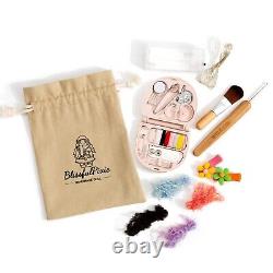 BlissfulPixie 12 Handmade Waldorf Cotton Soft Doll Knitted Sewing Birthday-Luna