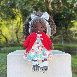 BlissfulPixie 12 Handmade Wedding Gift Princess Doll Black Skin Doll -Natalie