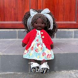 BlissfulPixie 12 Handmade Wedding Gift Princess Doll Black Skin Doll -Natalie