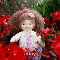 BlissfulPixie Handmade Waldorf 12 Doll Cotton Stuffed Baby Doll Gifts for Girl