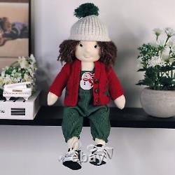 BlissfulPixie Handmade Waldorf Doll 12 Boy Cotton Knitted Christmas Gift-Daniel