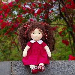BlissfulPixie Handmade Waldorf Doll 12 Inch Rag Baby Doll Set Birthday Gift Girl