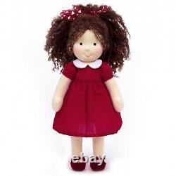 BlissfulPixie Handmade Waldorf Doll 12 Inch Rag Baby Doll Set Birthday Gift Girl