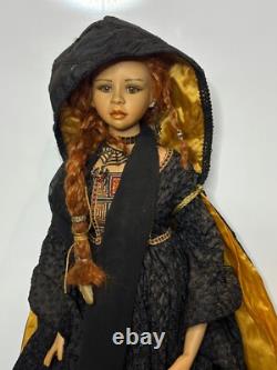 Brigitte Von Messner Gothic Witch Porcelain Doll 28 BROKEN LEG Needs Repair