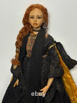 Brigitte Von Messner Gothic Witch Porcelain Doll 28 BROKEN LEG Needs Repair