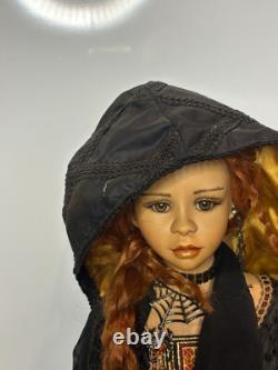 Brigitte Von Messner Gothic Witch Porcelain Doll 28 BROKEN LEG Needs Repair