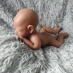 Brown Girl 17Sleeping Baby Full Silicone Floppy Doll Reborn Baby head can turn