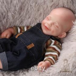 COSDOLL 15Full Body Silicone Doll Reborn Baby Doll Smiley Newborn Baby BOY Doll