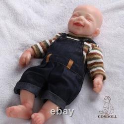 COSDOLL 15Full Body Silicone Doll Reborn Baby Doll Smiley Newborn Baby BOY Doll