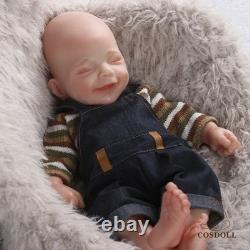 COSDOLL 15Full Body Silicone Doll Reborn Baby Doll Smiley Newborn Baby BOY Doll
