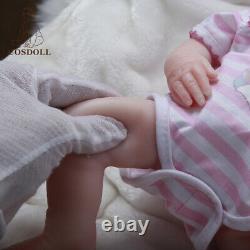 COSDOLL 15.5''Reborn Baby Doll Newborn Girl Full Body Silicone(From head to toe)