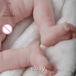 COSDOLL 15.5'' Silicone Baby Doll Full Body Lifelike Newborn Baby Girl Doll Gift