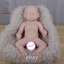 COSDOLL 16''Silicone Reborn Baby Girl Eyes Closed Sleeping Lifelike SiliconeDoll