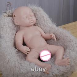 COSDOLL 16''Silicone Reborn Baby Girl Eyes Closed Sleeping Lifelike SiliconeDoll