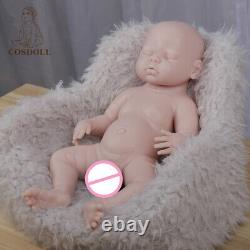 COSDOLL 16''Silicone Reborn Baby Girl Eyes Closed Sleeping Lifelike SiliconeDoll