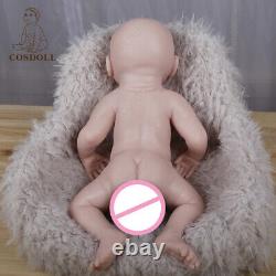 COSDOLL 16''Silicone Reborn Baby Girl Eyes Closed Sleeping Lifelike SiliconeDoll