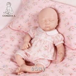 COSDOLL 17 in Reborn Baby Dolls Platinum Silicone Baby Girl Doll Unpainted Dolls
